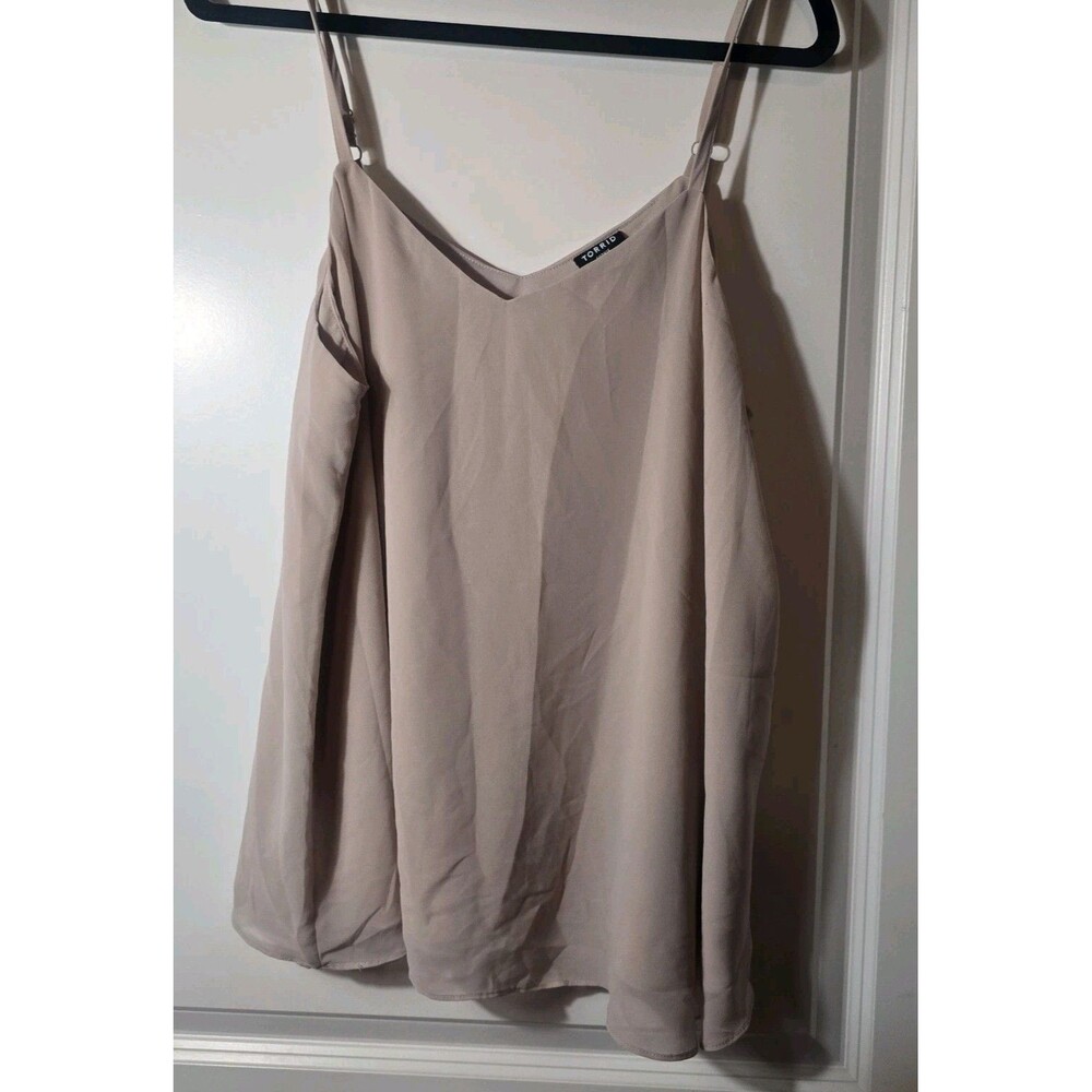 Torrid Sophie White Chiffon Double Layer Swing Cami Top 0 10/12 Minimalist Boho